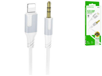 Кабель Aux Borofone BL19 Lightning, 1м, колір бiлий