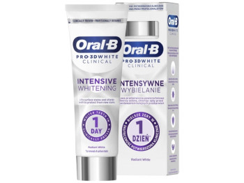 Зубна паста Oral-B Pro-3D White Clinical, інтенсивне відбілювання, 75мл