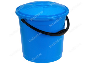 Ведро R plastic синее, с крышкой, 12л
