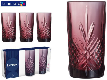 Набор высоких стаканов Luminarc Salzburg Lilac 380мл (цена за набор 3шт) 41862