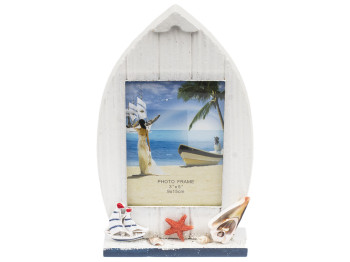 Фоторамка настольная Лодка МДФ со стеклом 13х22см