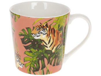 Чашка Тигр, 390мл, колір - рожевий