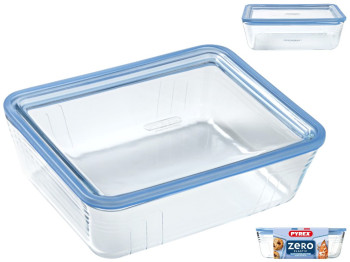 Форма с крышкой Pyrex Pure Glass, прямоугольная, боросиликатное стекло, 2,6л, 24×19×8см