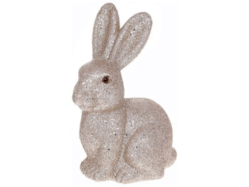 Фигурка декоративная Кролик, 21,5см, цвет - глиттер шампань