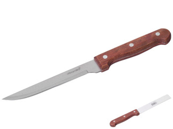 Нож для костей Kamille из нержавеющей стали с деревянной ручкой (лезвие 14,5см, рукоятка 12см)