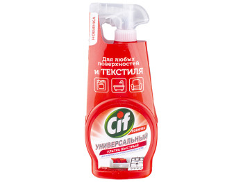 Спрей чистящий Cif универсальный ультра быстрый для любых поверхностей и текстиля 500мл