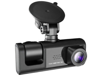 Відеореєстратор DVR S1, Full HD 1920×1080P, 3 камери,  камера заднього виду