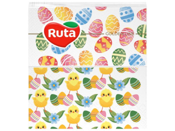 Салфетки Ruta Пасхальный Микс 32,5х32,5см, 2 слоя, 20шт 1/8, с печатью