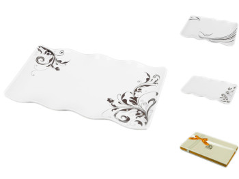 Блюдо прямоугольное "Swarovski" 31x19см