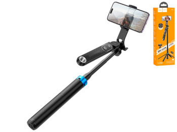 Селфі-штатив Hoco K22, бездротовий, з пультом, 30-175см, Bluetooth 5.2, колір чорний