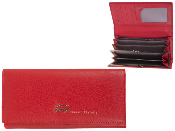 Кошелек женский кожзам. красный "Classic Eternity" 19х3х9см