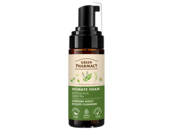 Пенка для интимной гигиены Green Pharmacy, с экстрактами белой акации и зеленого чая, 150мл