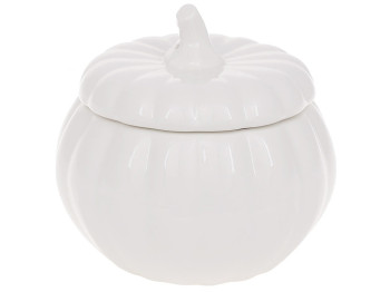 Сахарница фарфоровая Тыква, 300мл, цвет - белый