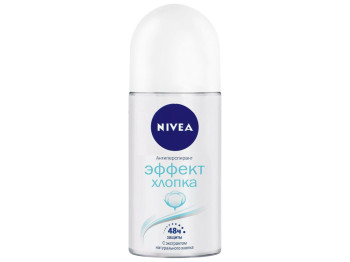 Дезодорант-антиперспірант кульковий Nivea "Ефект бавовни" 48г 50мл