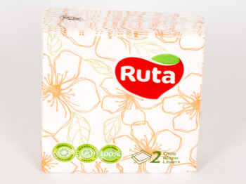 Салфетки "Ruta Double Luxe" "Цвет яблони" двухсл. 24x24см 40шт