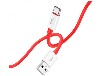 Кабель USB Hoco X87 Magic silicone Type C Цвет Красный