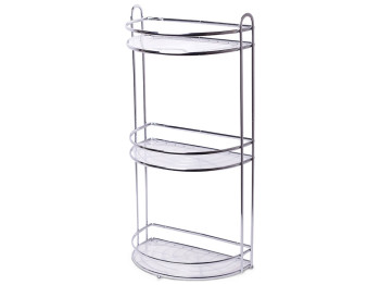 Полка 3-ярусна напівкругла Besser хромована 29,5х17,5х58,5см