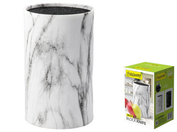 Колода для ножей универс. Maestro, белый мрамор