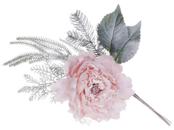 Декоративный искусственный цветок, 18х35см, цвет - светло-розовый