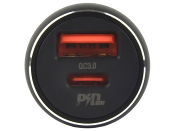 Автомобильное зарядное устройство Hoco NZ5 Smooth road PD30W+QC3.0 Цвет Чёрный