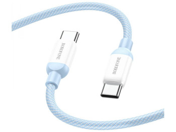 Кабель USB Borofone BX68 100W (20V5A) Type-C to Type-C 2M Цвет Голубой