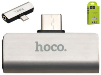 Перехідник Hoco LS26 Type-C 2in1 Audio Converter, Сталевий