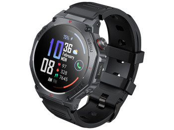 Смарт-часы Hoco Y37, Bluetooth 5.3, GPS, AMOLED дисплей, 520мАч, алюминиевый сплав, цвет черный