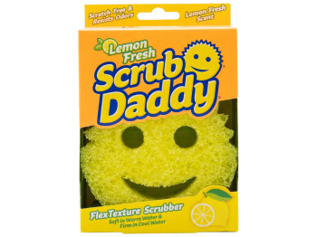 Губка кухонная Scrub Daddy Lemon Fresh, аромат лимона, 3,8×10,2×15,2см, цвет желтый