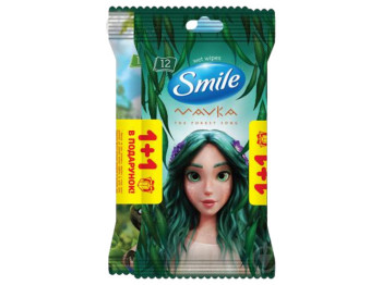 Вологі серветки Smile Mavka Mix 1+1, 12шт в упаковці (ціна за 2шт)