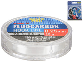 Леска Sams Fish 100% Fluocarbon 3,6кг 25м D0,25мм