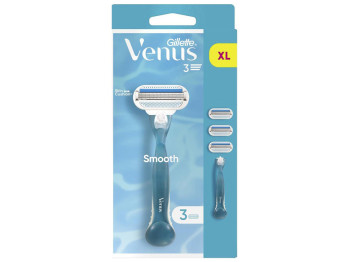 Бритва с 3 лезвиями Gillette Venus Smooth с 3 сменными кассетами