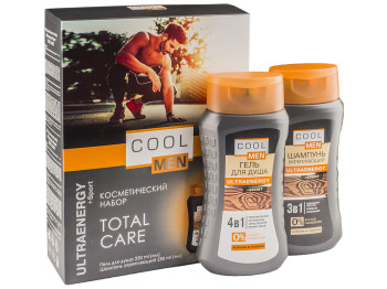 Набор косметический муж. Cool Men Ultraenergy+sport "Total care" (шампунь 250мл+гель для душа 250мл)