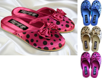 Тапочки подрост. мягк. с закр. носком на полиуретановой полутанкетке (33 р., маломерят) (3 расцветки