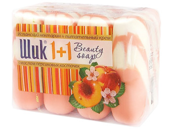 Мыло туалетное ШИК 1+1 Beauty Испанский нектарин+питательный крем экопак (цена за 4шт по 90г)