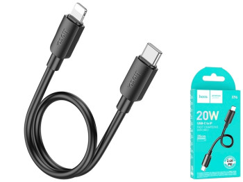 Кабель USB Hoco X96 Hyper PD20W Type-C to Lightning 0.25m, Цвет Черный