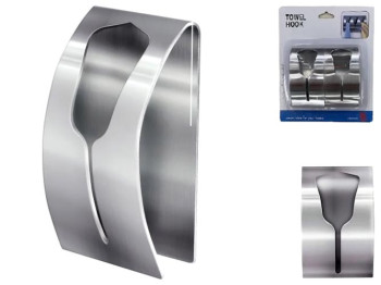 Держатели самоклеющиеся для полотенец, 8x5см (цена за набор 2шт)