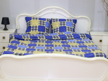 Наволочка бязь голд 60x60 "Синя клітина" Н/БГ/6/6/BL0012
