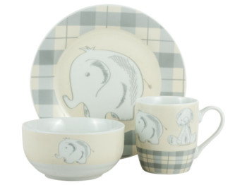 Набор посуды дет. фарфор. Limited Edition "Elephants 2" 3 предмета (чашка, тарелка, супник) 49902