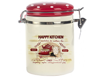 Ємність для сипучих продуктів Happy Kitchen, d-10см, h-16см, 1,2л (без упаковки)