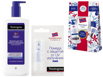Набор подарочный Neutrogena Красота и забота (молочко 250мл, помада 4,8г)