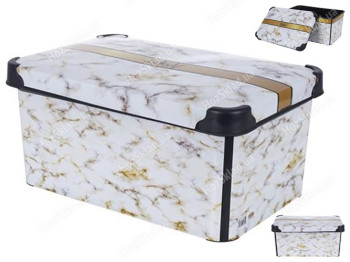 Контейнер Violet House Decor Marble White, 20л, 8690068326406