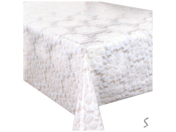 Клейонка Glossy, 3 шари, на тканинній основі, глянсова, 1,37×20м, мереживний дизайн (ціна за рулон)