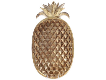 Блюдо декоративное Ананас, 38,5см, цвет - золото антик