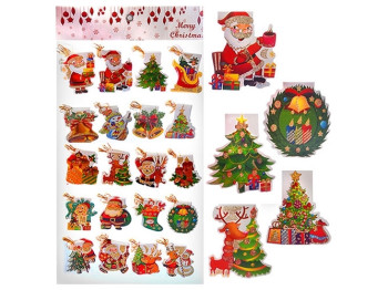 Листівка-малятко Новорічні (ціна за набір 160шт)