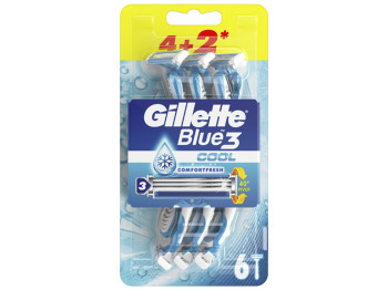 Бритвы одноразовые Gillette Blue 3 Cool 3 лезвия 4+2шт