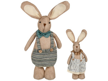 Фигура пасхальная Easter Bunny, полиэстер, синтепон, металл, 45см, 2 дизайна (цена за 1шт)