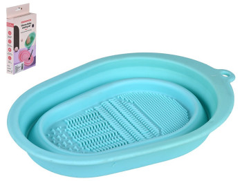 Ванночка для чищення пензлів і спонжів силікон, 15х10,5х4см