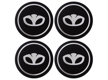 Наклейки на ковпаки DAEWOO, 9см, чорні, 4шт