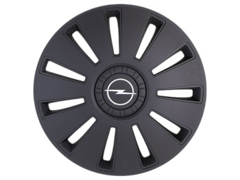 Колпаки, комплект для Opel, пластик, 16 дюймов, цвет черный (цена за 4шт)