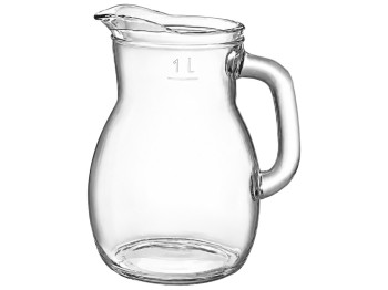 Кувшин UniGlass, стеклянный, прозрачный, с ручкой, 250 мл